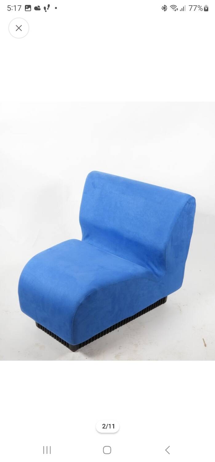 Chauffeuse modulaire bleue Édition Herman Miller