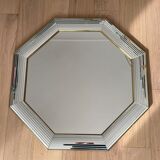 Octagonal glass mirror 70s