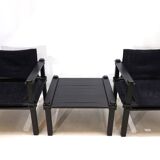 Bofinger set of 2 Farmer lounge chairs with table by Gerd Lange, 1960