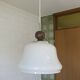 1 of 2 vintage white glass pendant light MCM hanging lamp Yugoslavia 1970's