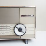 Mid century radio, tube radio europa 3030 with wood paneling