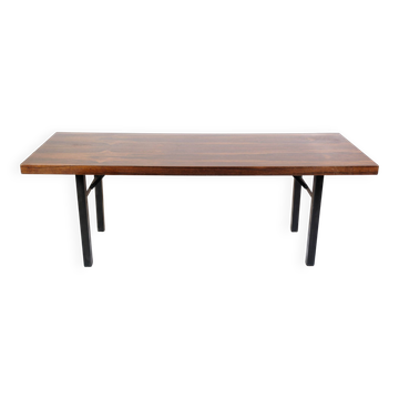 Table Basse En Palissandre Avec Structure En Métal Des Années 1960
