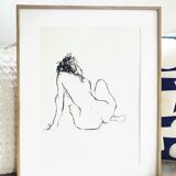 Charcoal painting
