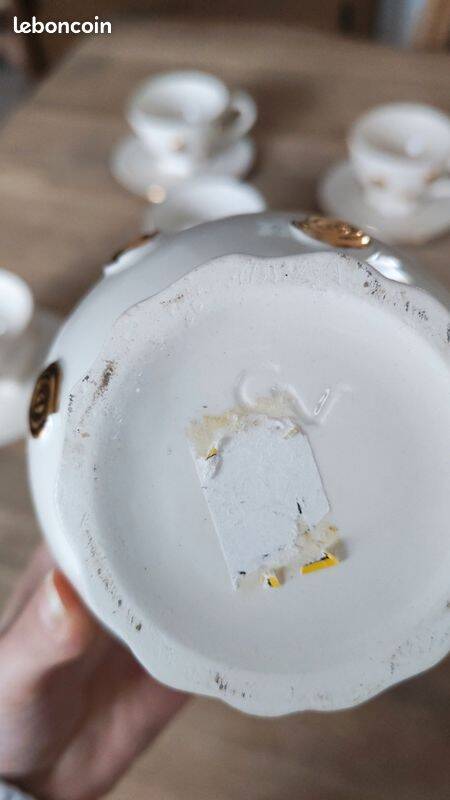 Tea Service WHAT'S VINCENT – White Porcelain & Gold Dots – 12 pieces