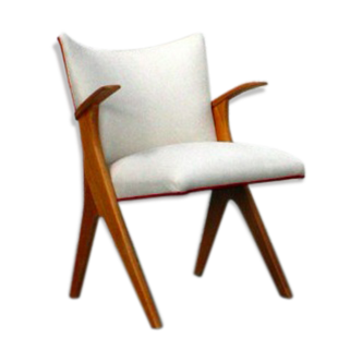 Fauteuil vintage beige clair