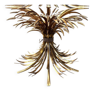 Table à manger en métal doré Coco Chanel, années 1960