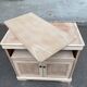 Louis Philippe buffet with 2 doors, stripped raw wood TV unit.