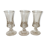 3 thick heavy bubble glasses