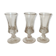 3 thick heavy bubble glasses
