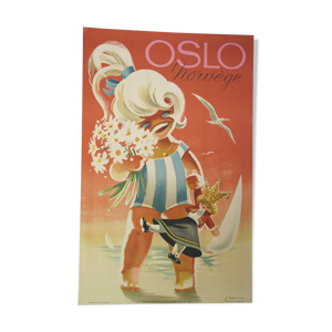 Affiche originale Oslo, Norvège