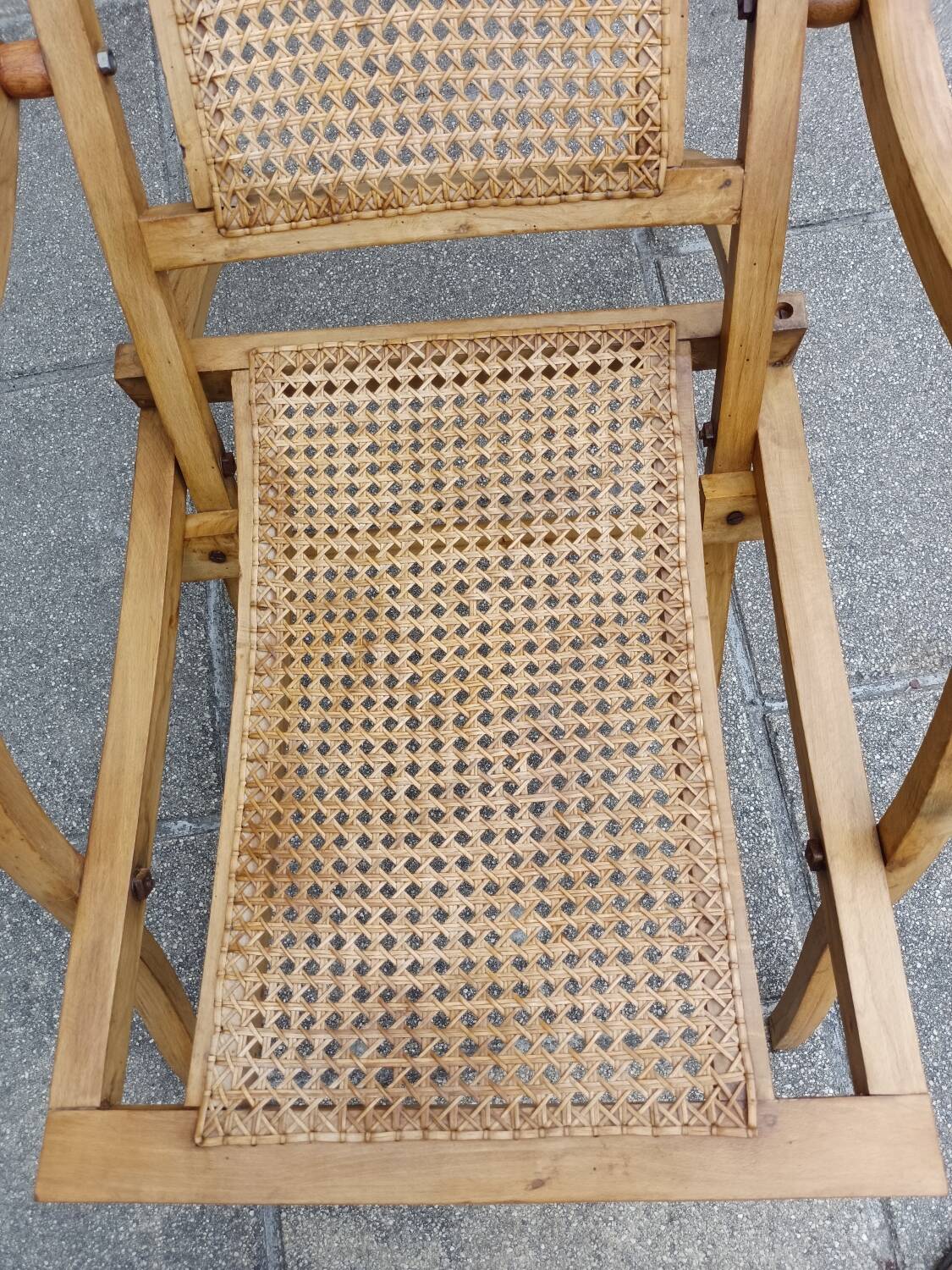 Cane deckchair year 1930