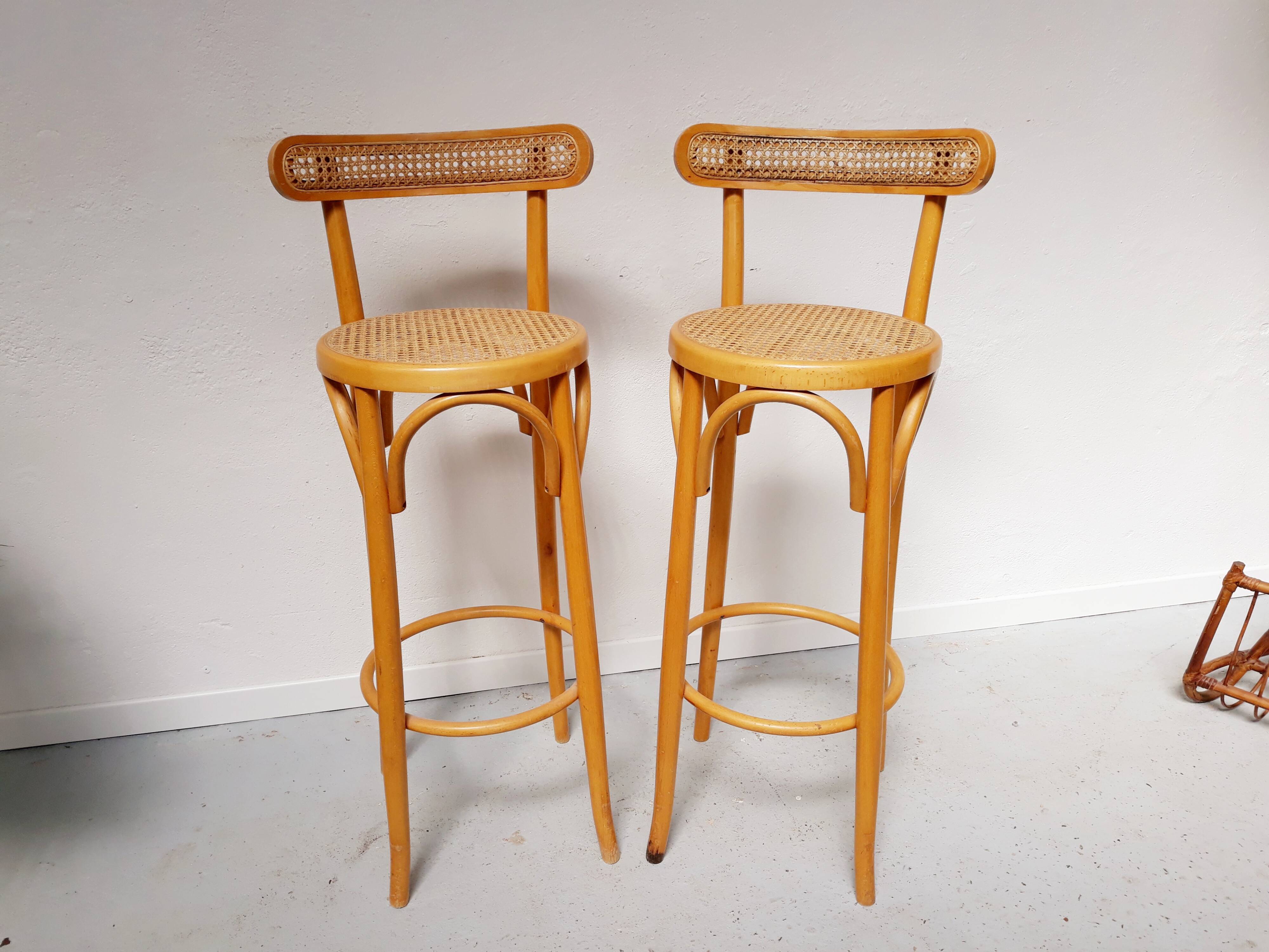 Pair of high chairs bistro stools