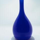 Scandinavian blue glass vase by Gunnar Anders