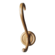 Curved wooden coat hook