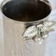 Vintage silver metal bottle holder – Cherry detail