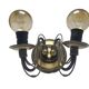 Art Nouveau two-armed wall lamp, Poland, 1970s