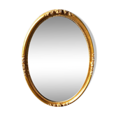 Gilded platter mirror 45x66cm