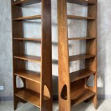 Pair of oak shelves