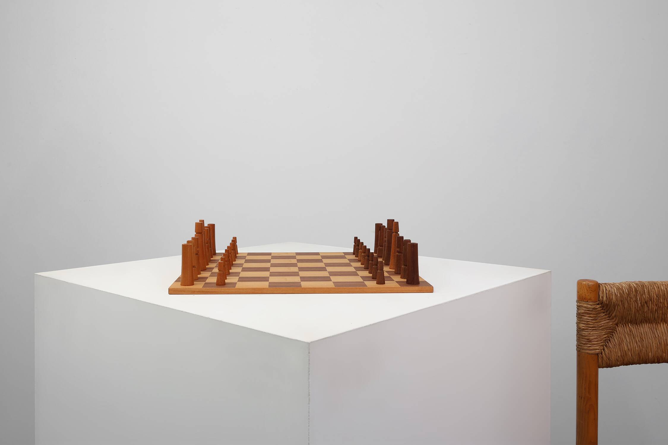 De Coene Chess Set With Original Box Attr. to Christophe Gevers, Belgium