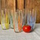 5 grands verres colorés limonade 1950