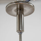 Nickel-plated three flamming functionalist chandelier, 1930s