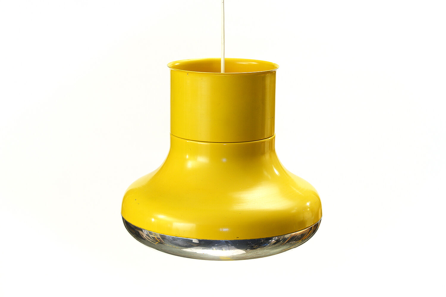 Yellow pendant light "Fluga" by Hemi. Sweden 1970s