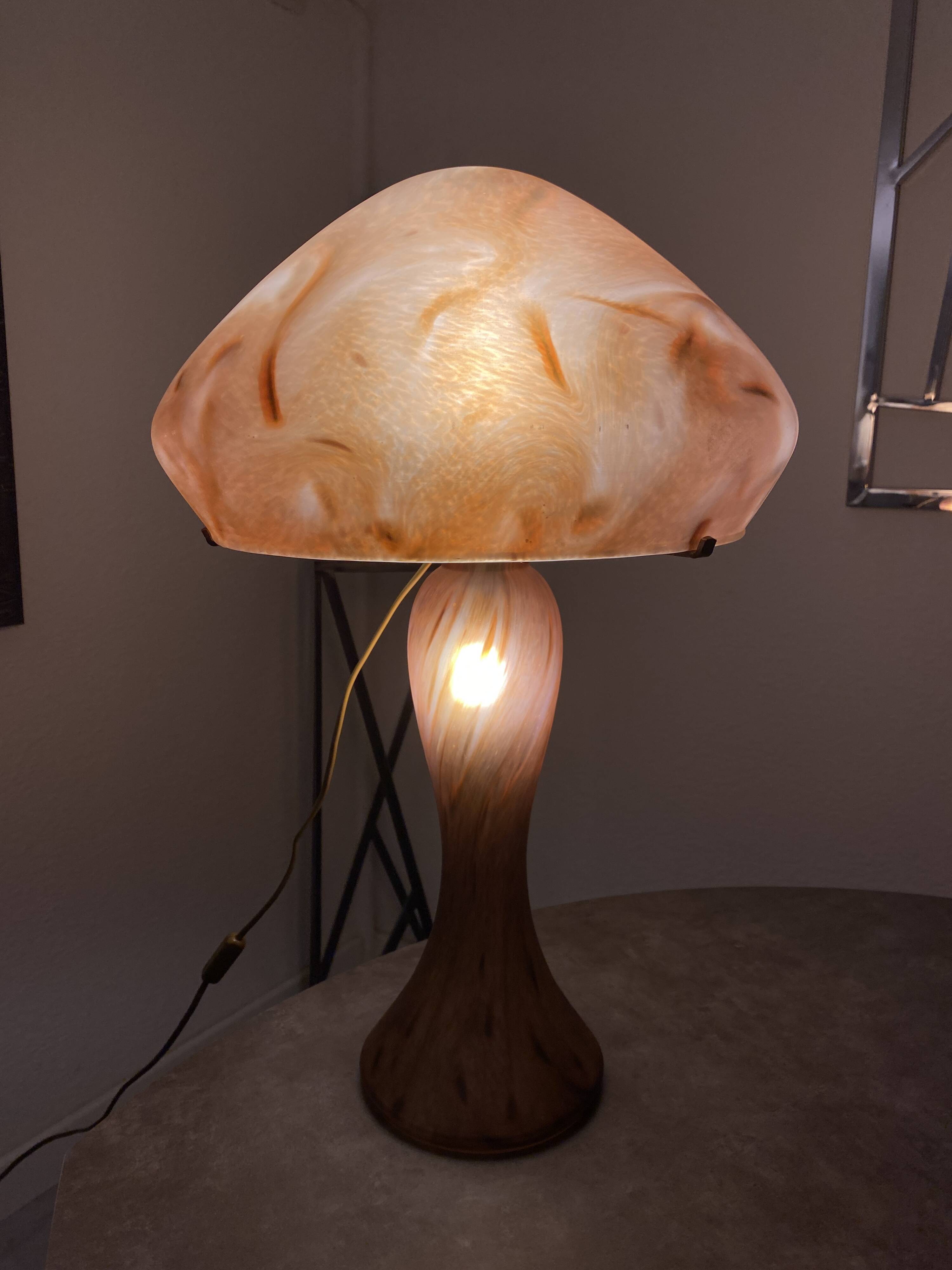 Mushroom Lamp, Vianne Glassworks, 1970s