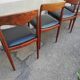 6 chaises scandinaves en skai noir
