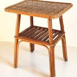 Vintage rattan side table