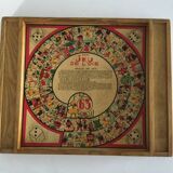 Old wooden toy, Checkers and Goose game 1950s