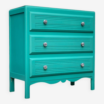 Art deco chest of drawers 1940 emerald green