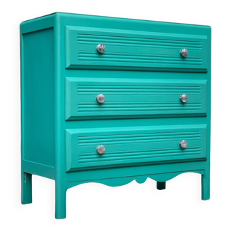 Art deco chest of drawers 1940 emerald green