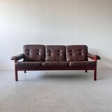 Three Seater Leather Sofa, 1970’s Sweden