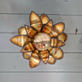 Pair of floral wall sconces in brass, Maison Jansen, 1970