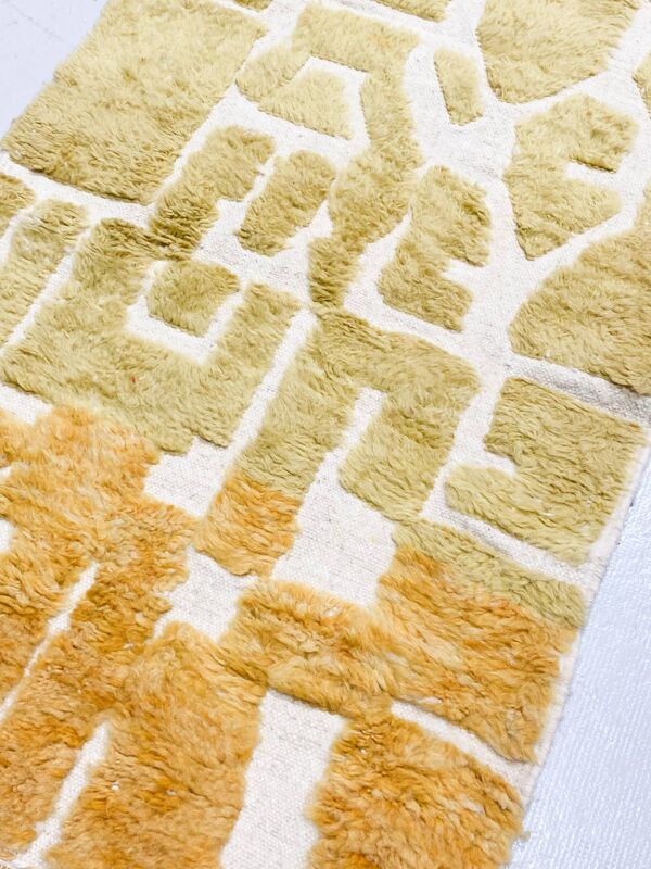 Tapis berbère marocain Beni Ouarain à motifs gravés 1,59x0,98m