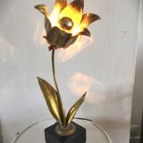 Tulip flower lamp in brass design 60s - 70s