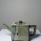 Chinese tea set in glazed terracotta, teapot and 4 cups, 1980s.