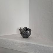 Just Andersen, fish vase in pewter, Denmark, 1930s