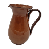 Brown enamelled sandstone jug