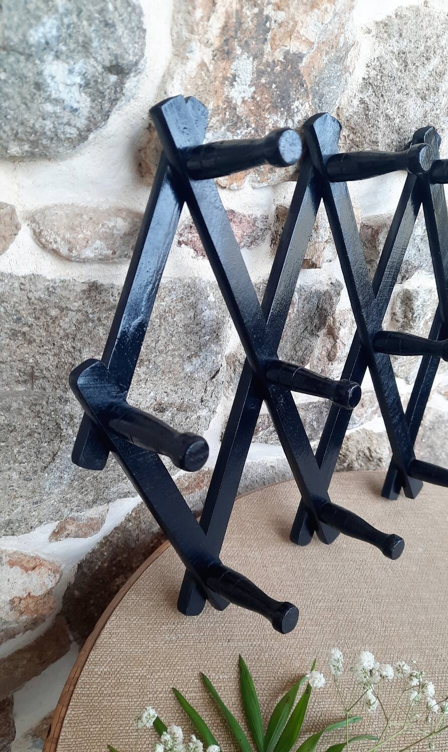 Vintage accordion coat rack