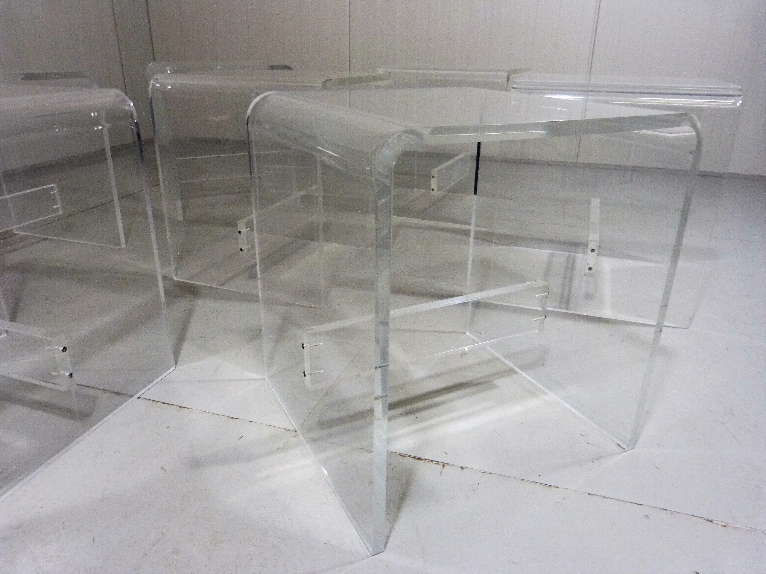 Vintage plexiglass stools 1960-70’s