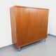 Vintage Scandinavian modernist wardrobe in teak and metal from the 1960s.