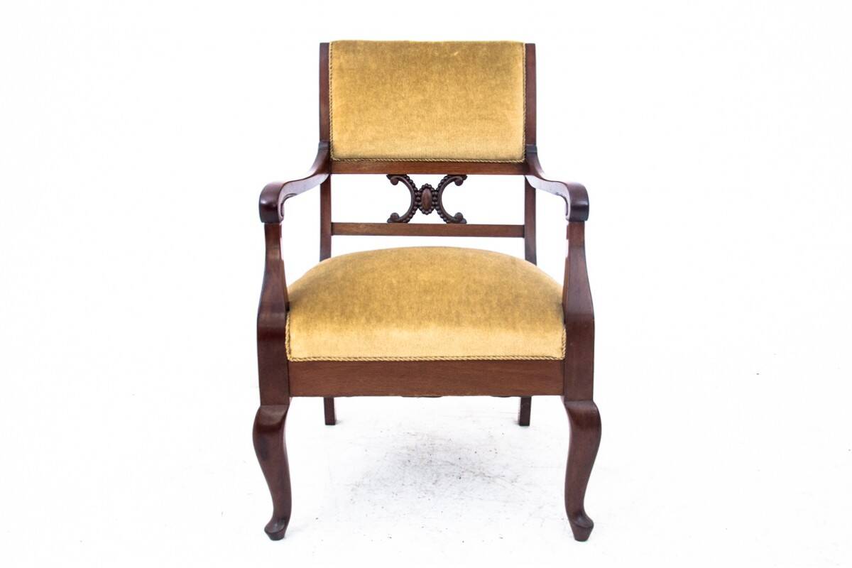 Antique armchair, Northern Europe, circa 1920.