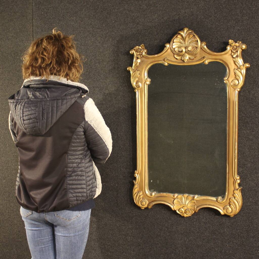 20th century painted and gilded Italian mirror