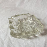 Chiseled glass ashtray