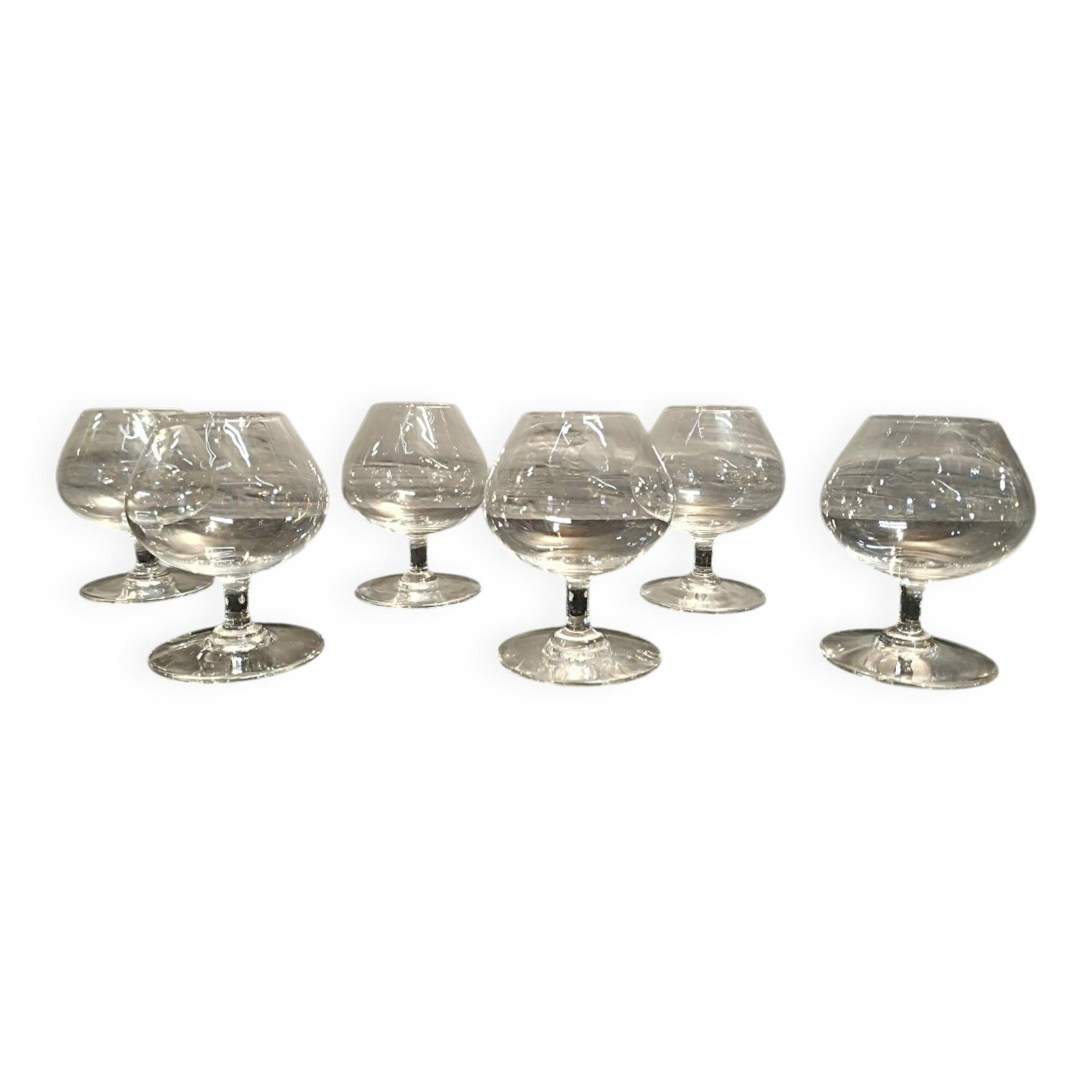 6 Baccarat brandy glasses