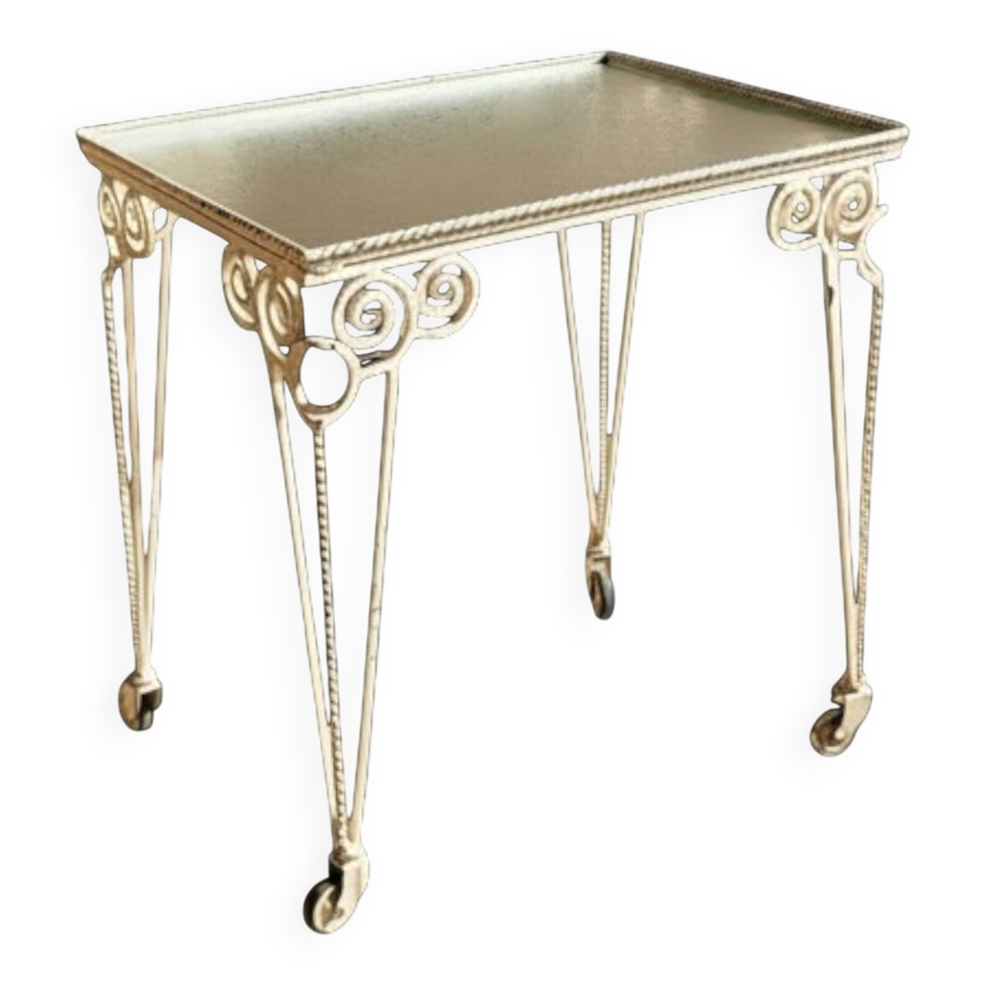 Wrought iron dessert table / Art Deco