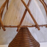 Rattan bedside lamp 60s