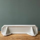 Art Deco wall shelf in white porcelain
