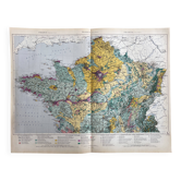 Old map of France Northern Part — Agricultural and cultural regions |